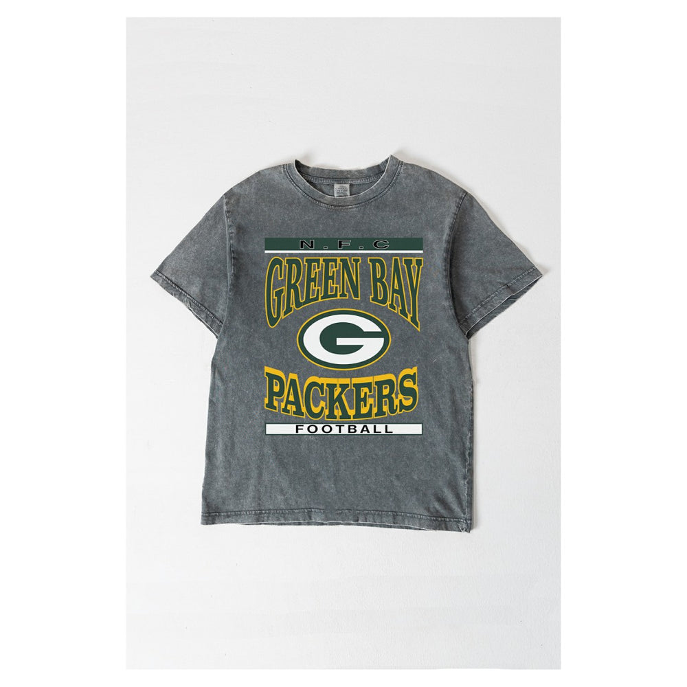 Green Bay Packers Gameday Couture Women's Oversized Classic Grind Washed T-Shirt - Gray on sale