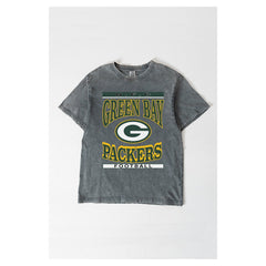 Green Bay Packers Gameday Couture Women's Oversized Classic Grind Washed T-Shirt - Gray on sale