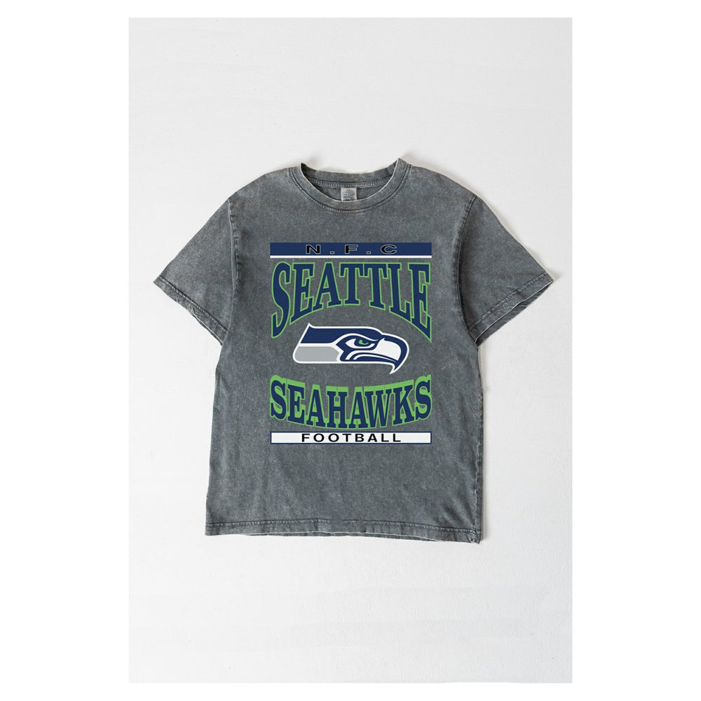 Seattle Seahawks Gameday Couture Women's Oversized Classic Grind Washed T-Shirt - Gray online