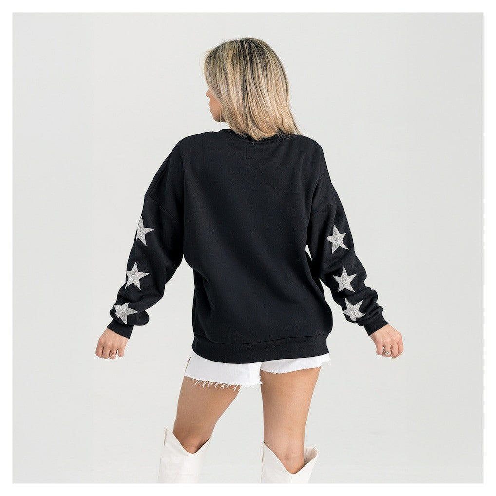 Kansas City Chiefs Gameday Couture Women's Pure Victory Rhinestud Star-Sleeve Pullover Sweatshirt - Black online