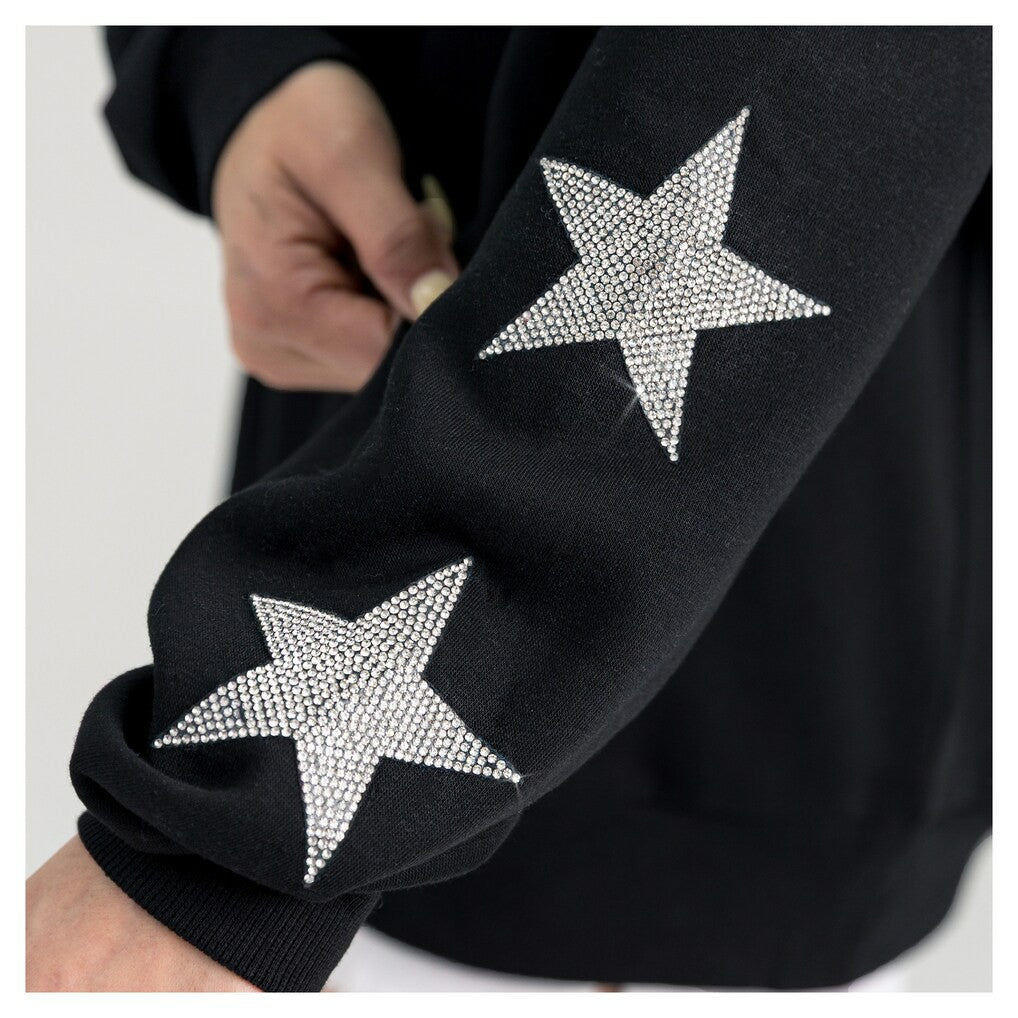 Green Bay Packers Gameday Couture Women's Pure Victory Rhinestud Star-Sleeve Pullover Sweatshirt - Black outlet