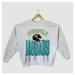 Jacksonville Jaguars Gameday Couture Women's Fierce Focus Premium Oversized Fleece Pullover Sweatshirt - Ash cheap