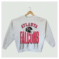 Atlanta Falcons Gameday Couture Women's Fierce Focus Premium Oversized Fleece Pullover Sweatshirt - Ash for sale