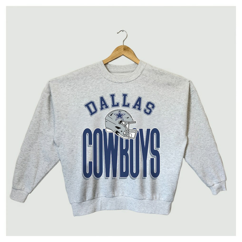 Dallas Cowboys Gameday Couture Women's Fierce Focus Premium Oversized Fleece Pullover Sweatshirt - Ash online