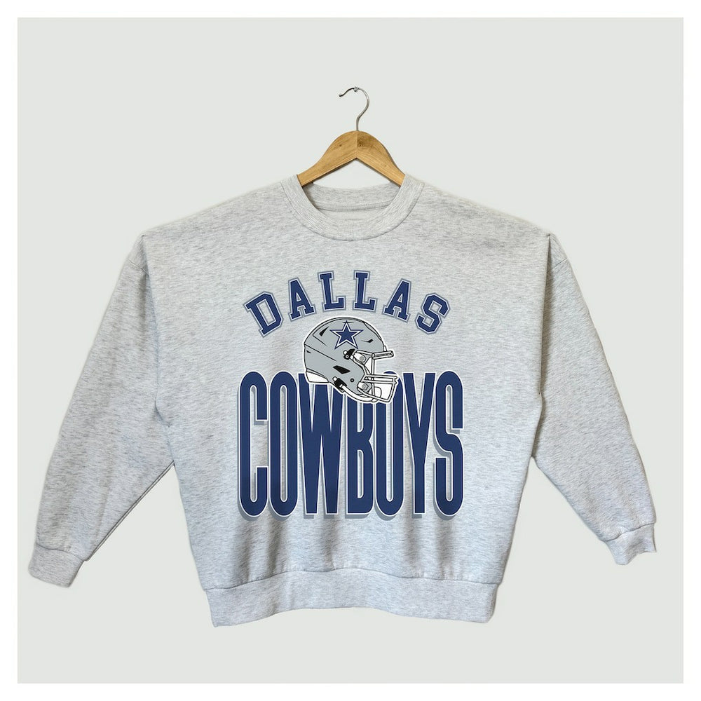 Dallas Cowboys Gameday Couture Women's Fierce Focus Premium Oversized Fleece Pullover Sweatshirt - Ash online