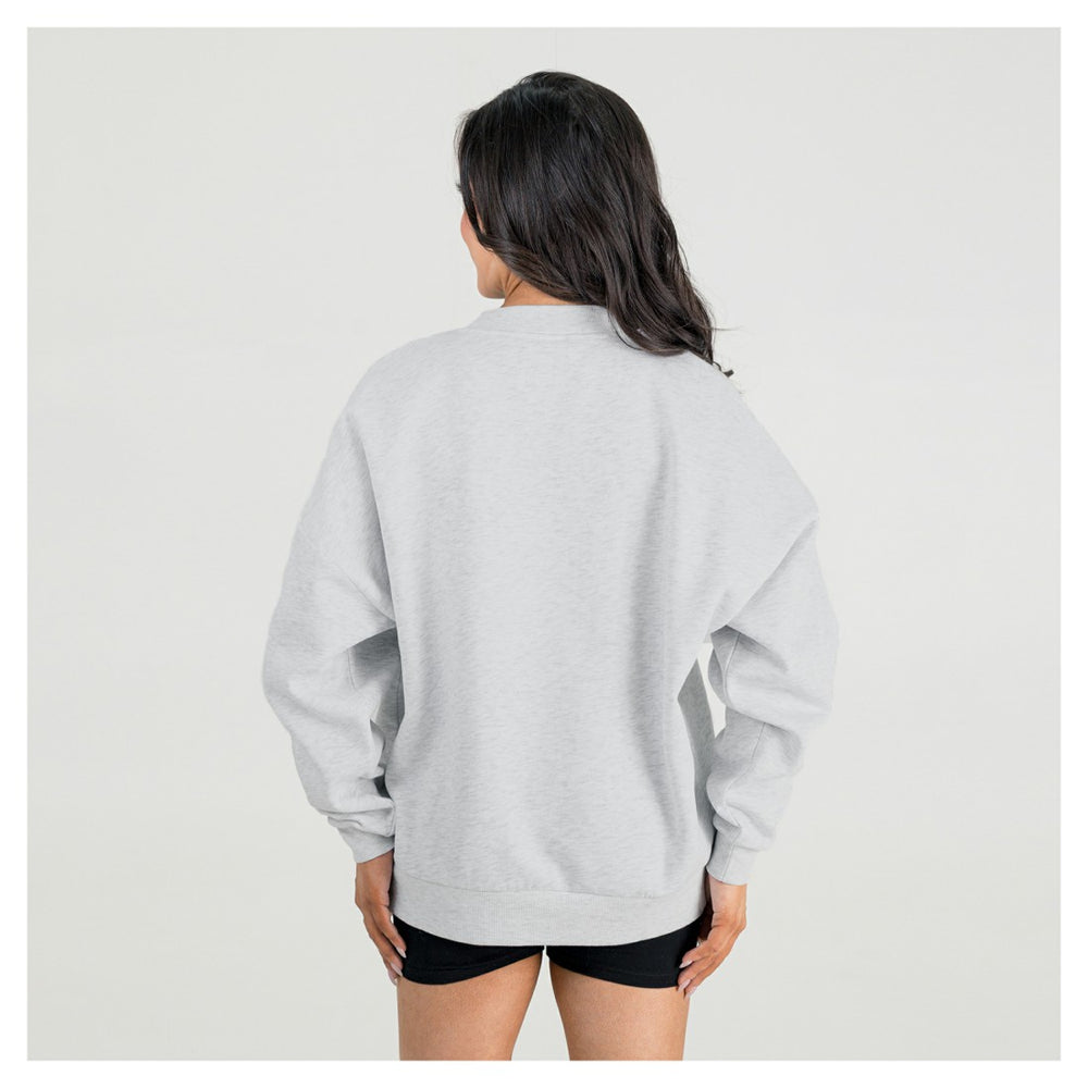 Detroit Lions Gameday Couture Women's Fierce Focus Premium Oversized Fleece Pullover Sweatshirt - Ash discount