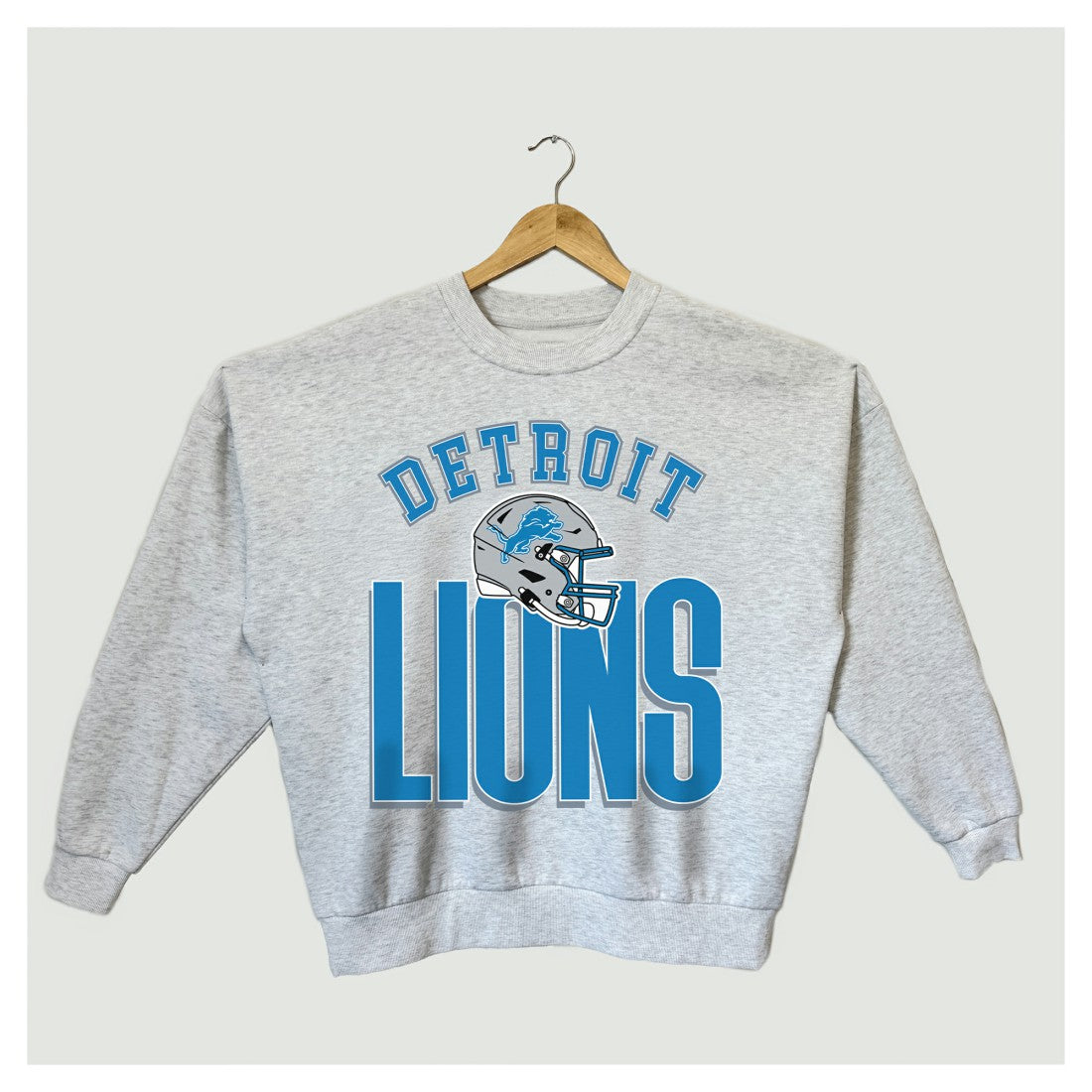 Detroit Lions Gameday Couture Women's Fierce Focus Premium Oversized Fleece Pullover Sweatshirt - Ash discount