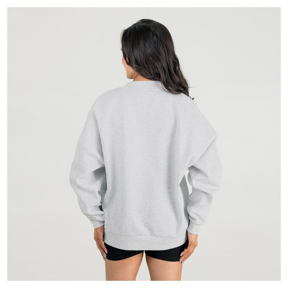Indianapolis Colts Gameday Couture Women's Fierce Focus Premium Oversized Fleece Pullover Sweatshirt - Ash on sale