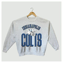 Indianapolis Colts Gameday Couture Women's Fierce Focus Premium Oversized Fleece Pullover Sweatshirt - Ash on sale