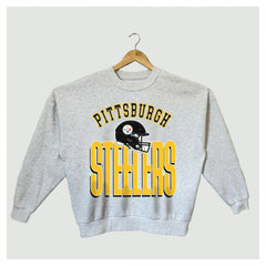 Pittsburgh Steelers Gameday Couture Women's Fierce Focus Premium Oversized Fleece Pullover Sweatshirt - Ash cheap