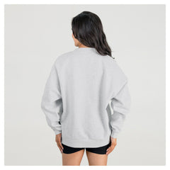 Kansas City Chiefs Gameday Couture Women's Fierce Focus Premium Oversized Fleece Pullover Sweatshirt - Ash on sale