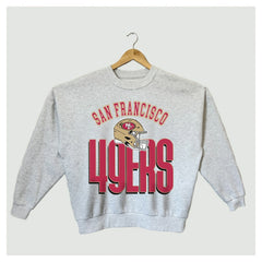San Francisco 49ers Gameday Couture Women's Fierce Focus Premium Oversized Fleece Pullover Sweatshirt - Ash cheap