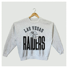 Las Vegas Raiders Gameday Couture Women's Fierce Focus Premium Oversized Fleece Pullover Sweatshirt - Ash online