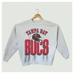 Tampa Bay Buccaneers Gameday Couture Women's Fierce Focus Premium Oversized Fleece Pullover Sweatshirt - Ash online