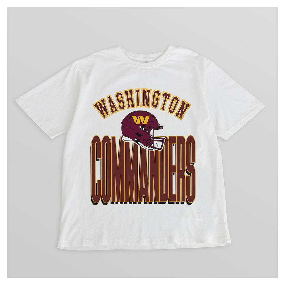 Washington Commanders Gameday Couture Women's Oversized Classic Fierce Focus T-Shirt - White sale