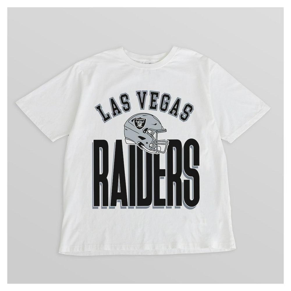 Las Vegas Raiders Gameday Couture Women's Oversized Classic Fierce Focus T-Shirt - White cheap