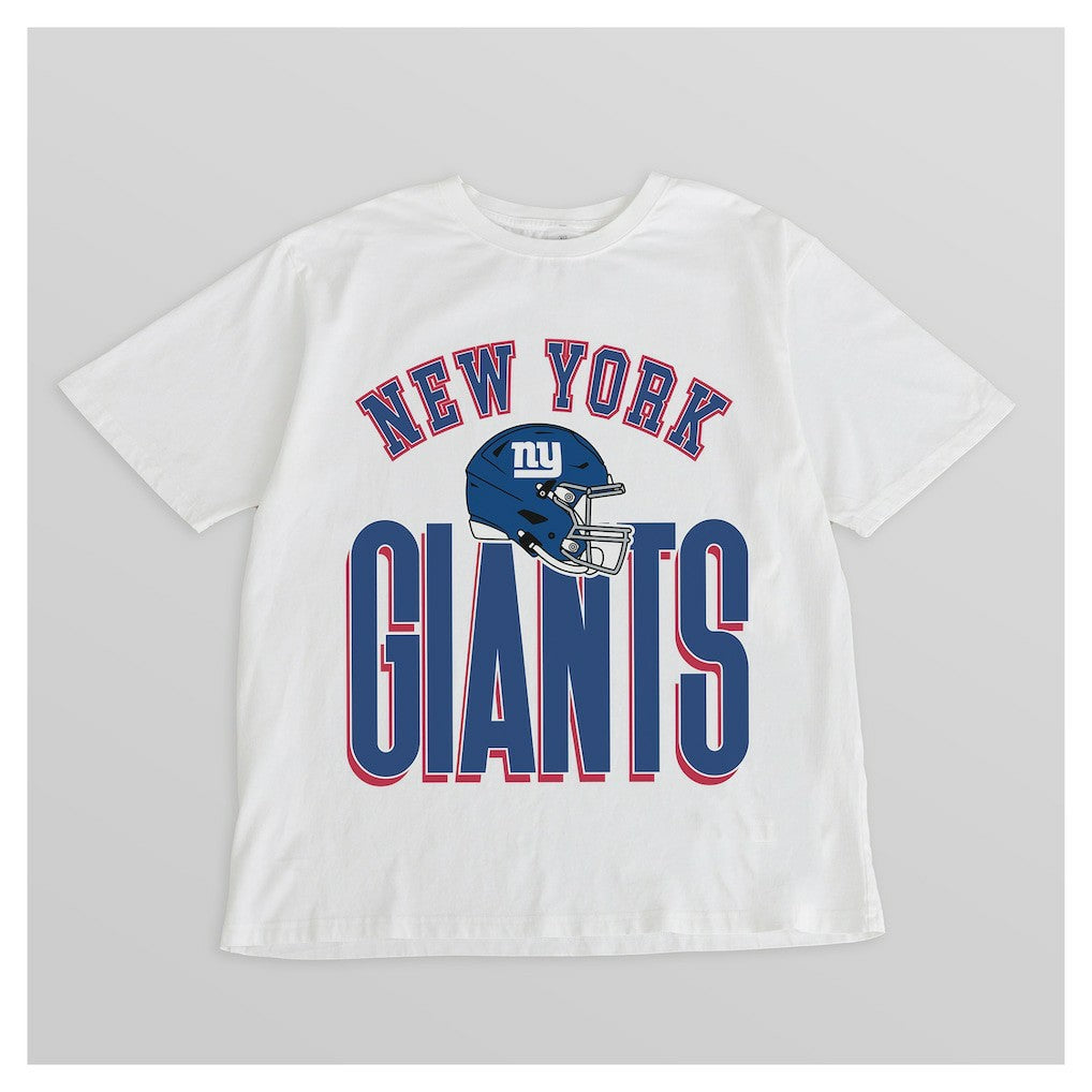 New York Giants Gameday Couture Women's Oversized Classic Fierce Focus T-Shirt - White outlet