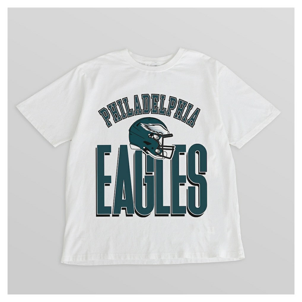 Philadelphia Eagles Gameday Couture Women's Oversized Classic Fierce Focus T-Shirt - White discount