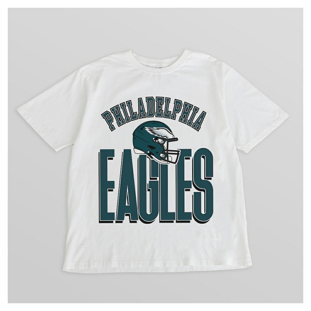 Philadelphia Eagles Gameday Couture Women's Oversized Classic Fierce Focus T-Shirt - White discount
