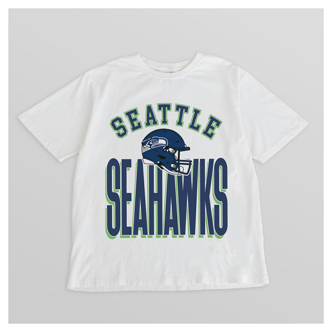Seattle Seahawks Gameday Couture Women's Oversized Classic Fierce Focus T-Shirt - White sale