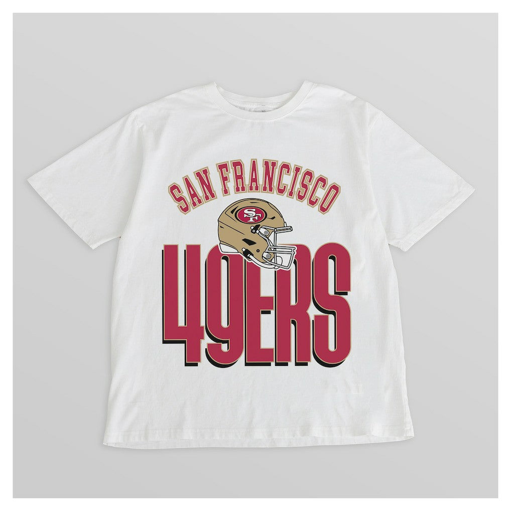 San Francisco 49ers Gameday Couture Women's Oversized Classic Fierce Focus T-Shirt - White outlet