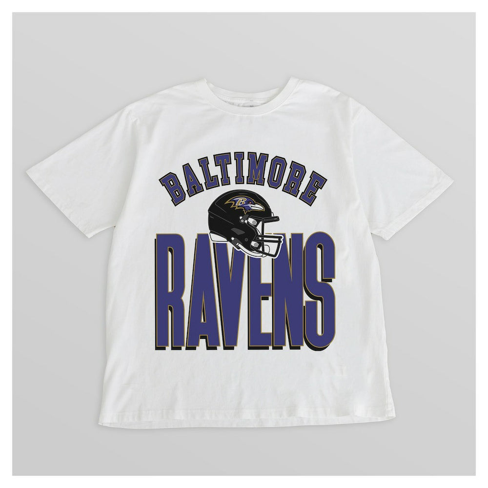 Baltimore Ravens Gameday Couture Women's Oversized Classic Fierce Focus T-Shirt - White online