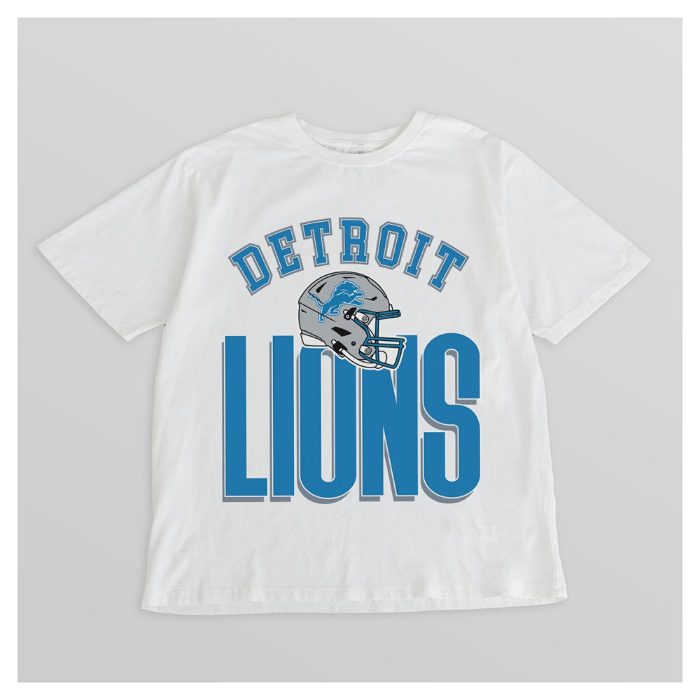 Detroit Lions Gameday Couture Women's Oversized Classic Fierce Focus T-Shirt - White online