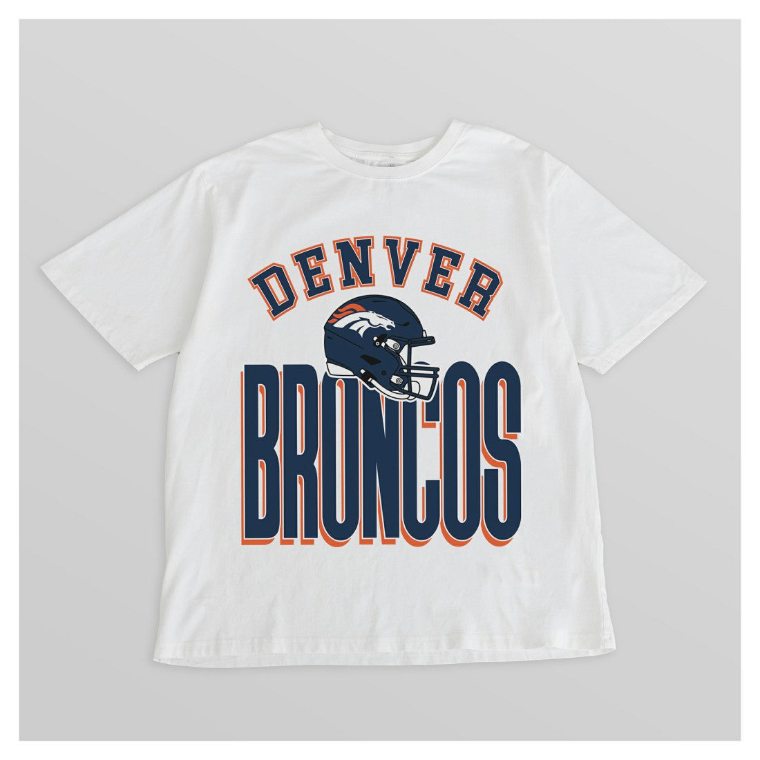 Denver Broncos Gameday Couture Women's Oversized Classic Fierce Focus T-Shirt - White discount
