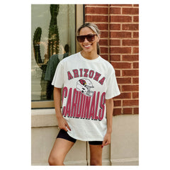 Arizona Cardinals Gameday Couture Women's Oversized Classic Fierce Focus T-Shirt - White online