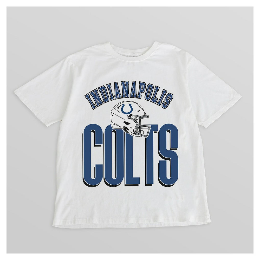 Indianapolis Colts Gameday Couture Women's Oversized Classic Fierce Focus T-Shirt - White for sale