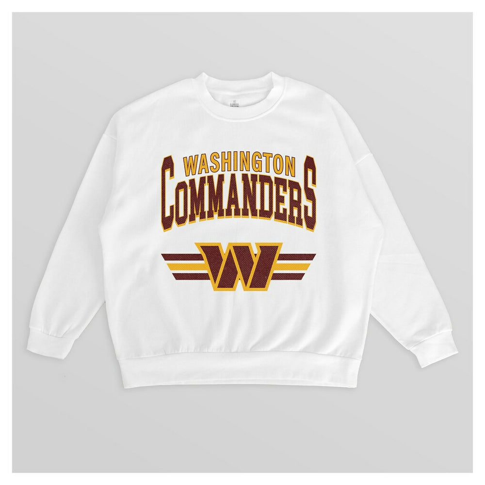 Washington Commanders Gameday Couture Women's Swift Strike Premium Oversized Fleece Pullover Sweatshirt - White on sale