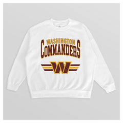 Washington Commanders Gameday Couture Women's Swift Strike Premium Oversized Fleece Pullover Sweatshirt - White on sale