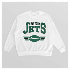 New York Jets Gameday Couture Women's Swift Strike Premium Oversized Fleece Pullover Sweatshirt - White cheap