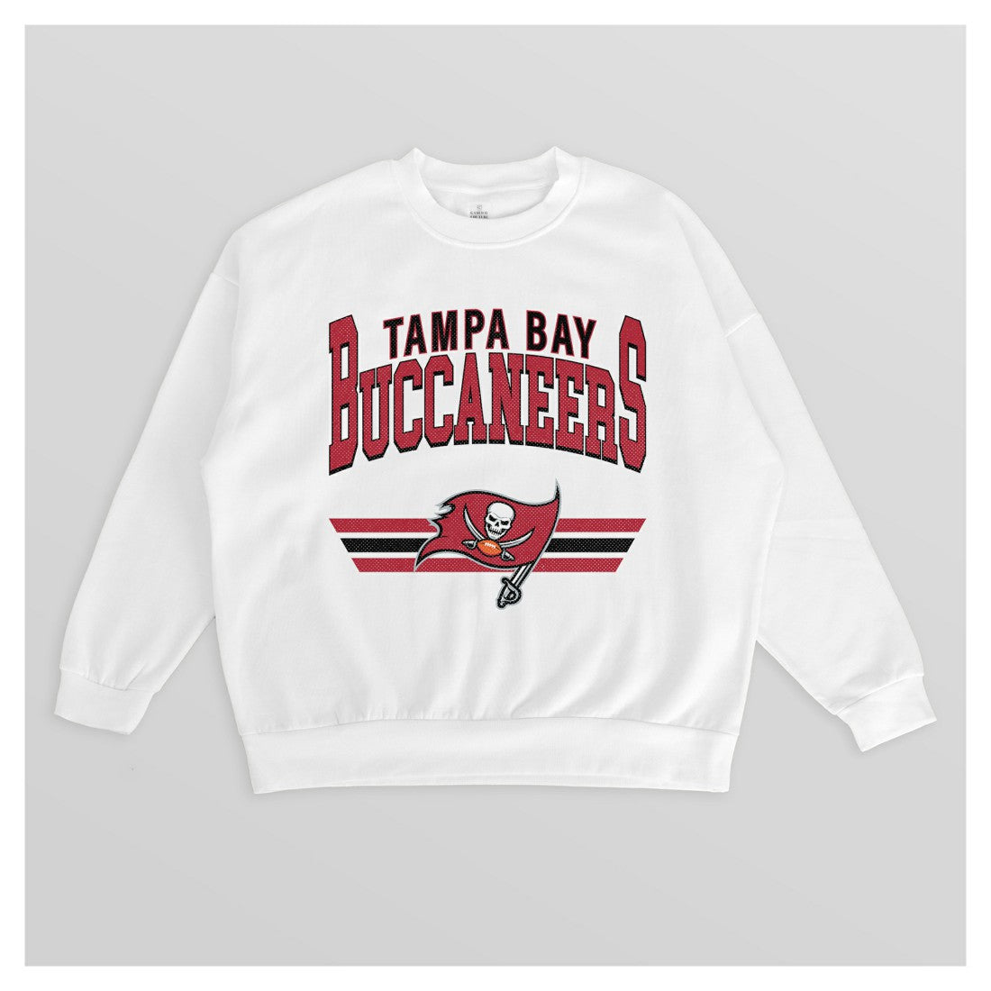 Tampa Bay Buccaneers Gameday Couture Women's Swift Strike Premium Oversized Fleece Pullover Sweatshirt - White outlet