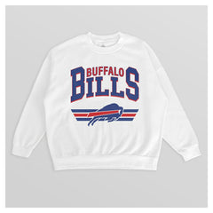 Buffalo Bills Gameday Couture Women's Swift Strike Premium Oversized Fleece Pullover Sweatshirt - White outlet