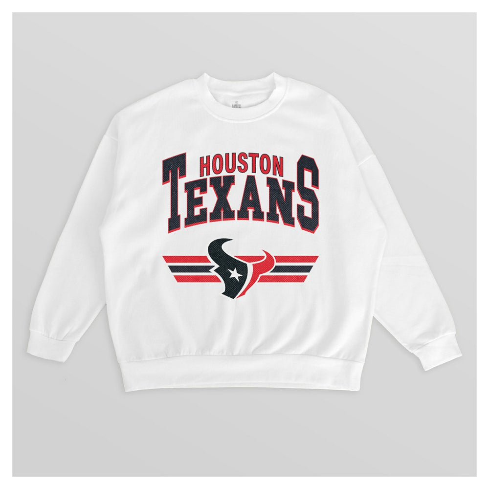 Houston Texans Gameday Couture Women's Swift Strike Premium Oversized Fleece Pullover Sweatshirt - White outlet