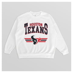 Houston Texans Gameday Couture Women's Swift Strike Premium Oversized Fleece Pullover Sweatshirt - White outlet