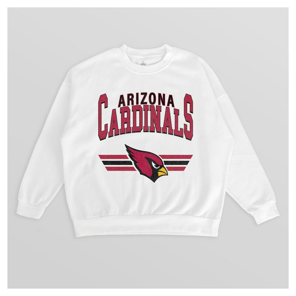 Arizona Cardinals Gameday Couture Women's Swift Strike Premium Oversized Fleece Pullover Sweatshirt - White outlet