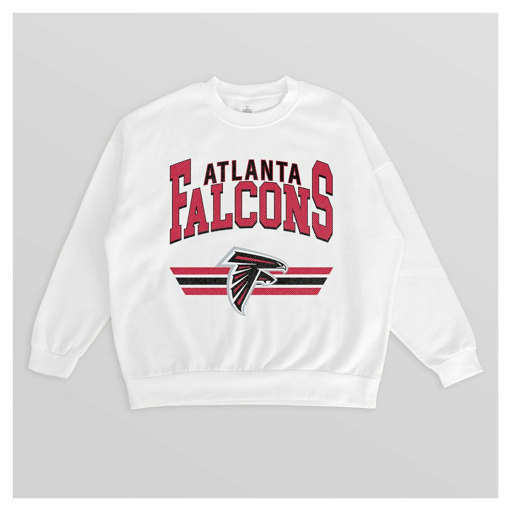 Atlanta Falcons Gameday Couture Women's Swift Strike Premium Oversized Fleece Pullover Sweatshirt - White cheap