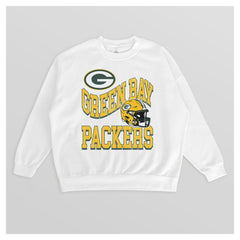 Green Bay Packers Gameday Couture Women's Oversized Hard Earned Premium Fleece Pullover Sweatshirt - White on sale
