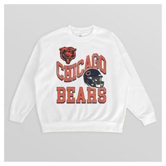 Chicago Bears Gameday Couture Women's Oversized Hard Earned Premium Fleece Pullover Sweatshirt - White discount