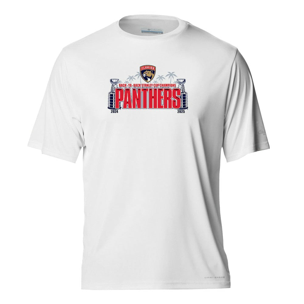 Florida Panthers Columbia Terminal Tackle Back-To-Back Stanley Cup Champions Omni-Shade T-Shirt - White T-shirts