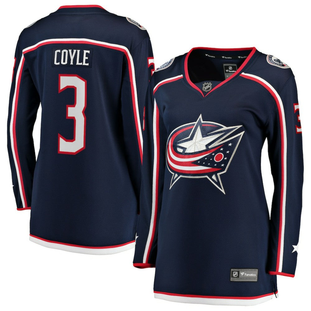 Charlie Coyle Columbus Blue Jackets Fanatics Women's Home Breakaway Jersey - Navy Jerseys