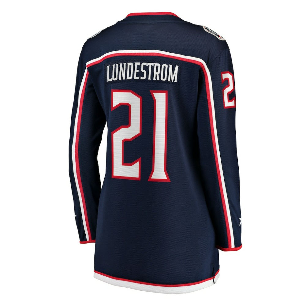 Isac Lundestrom Columbus Blue Jackets Fanatics Women's Home Breakaway Jersey - Navy Jerseys
