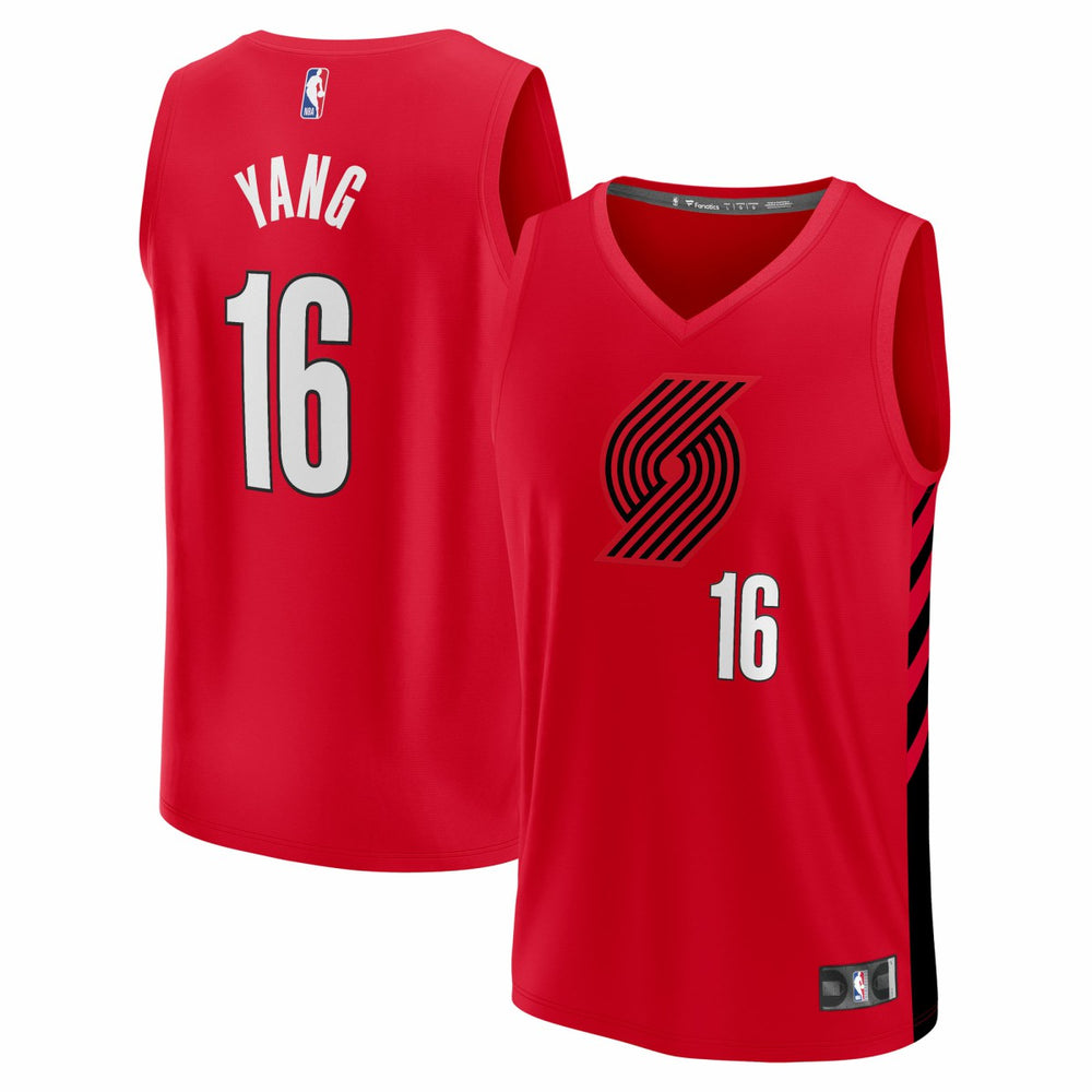 Yang Hansen Portland Trail Blazers Fast Break Replica Jersey - Red - Statement Edition for sale
