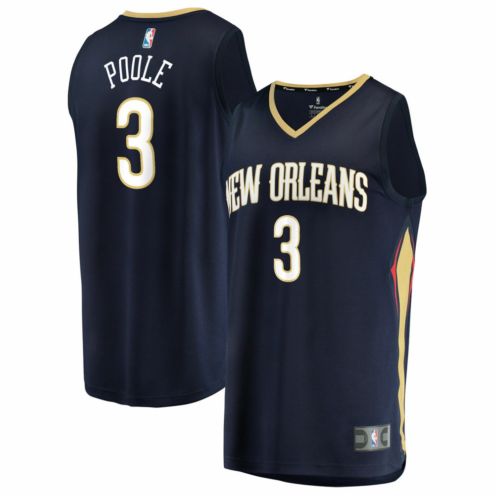 Jordan Poole New Orleans Pelicans Fast Break Replica Jersey - Navy - Icon Edition shop
