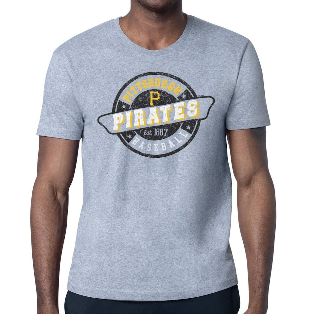 Pittsburgh Pirates Starter Route 66 Team Logo T-Shirt Gray
