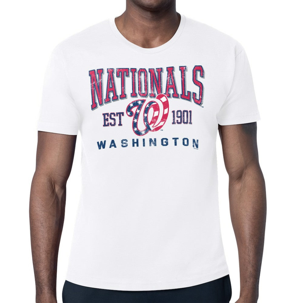 Washington Nationals Starter Distressed Logo T-Shirt White