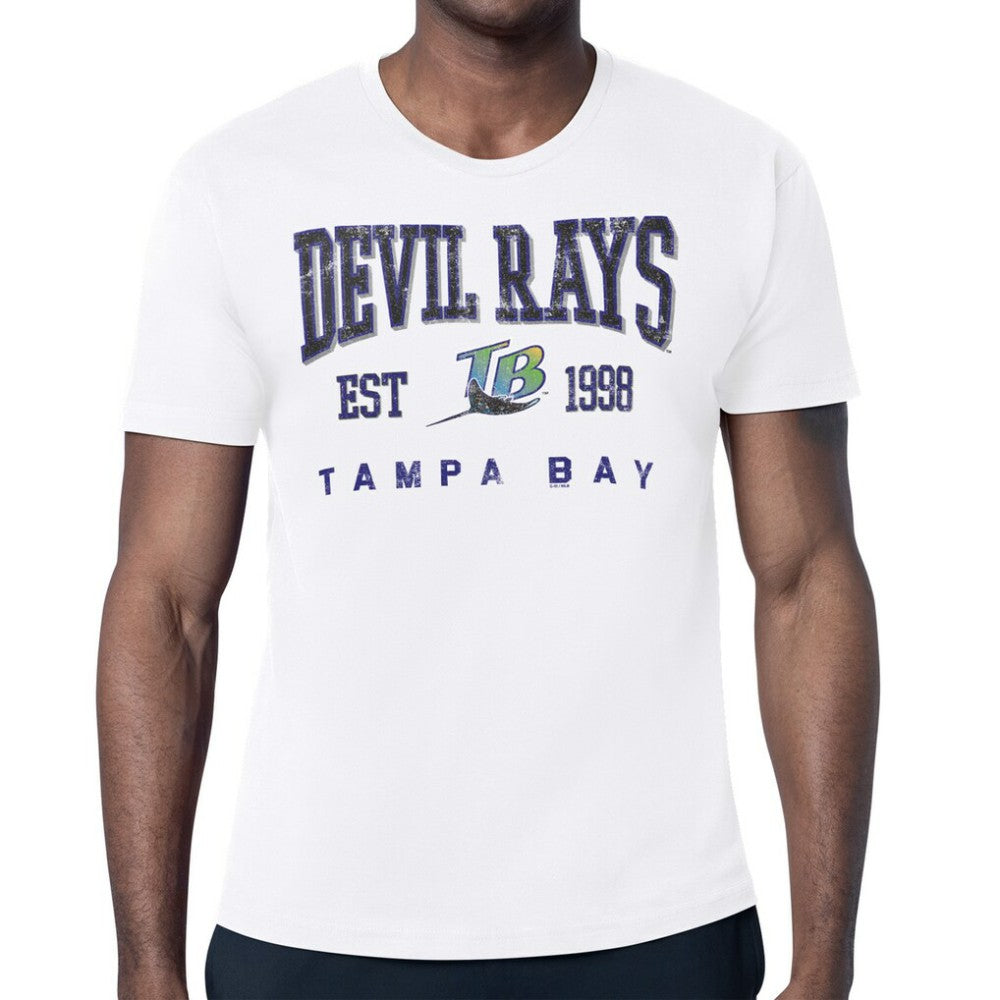 Tampa Bay Rays Starter Distressed Logo T-Shirt White