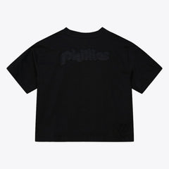 Philadelphia Phillies Women's Cooperstown Collection Phantom Cropped T-Shirt Black